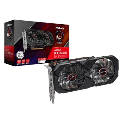 Imagen de Asrock Radeon RX 6500 XT Phantom Gaming 4GB OC GDDR6 Graphics Card, RDNA2, AMD FidelityFX, 1024 Streams, 2820MHz Boost