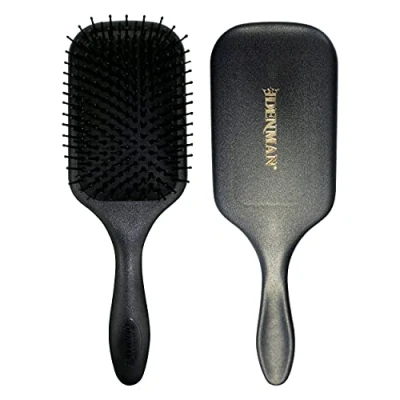Imagen de Denman (Black) Large Paddle Cushion Hair Brush For Blow Drying &amp; Detangling Comfortable Styling, Straightening Smoothing Women and Men, D83