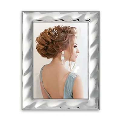 Imagen de Marco de mesa plata Plated para fotos 10 x 15 cm, se puede colocar horizontalmente, chapado en plata. Fabricado Italia