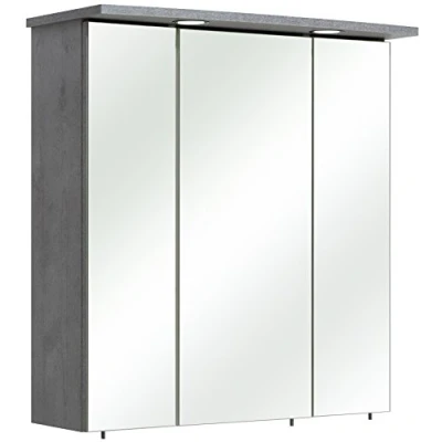 Imagen de PELIPAL 913 Hanau Armario con Espejo bacoli I, Madera, Aspecto de hormigón, 20,0 X 65,0 72,0 cm