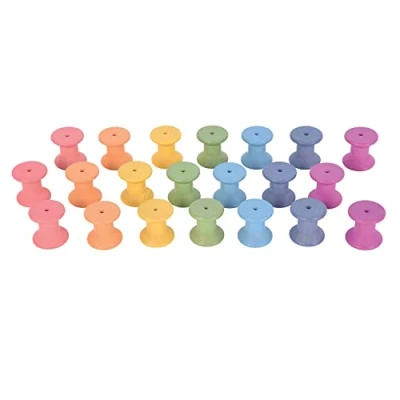 Imagen de TickiT 73975 Rainbow Wooden Spools Pack of 21