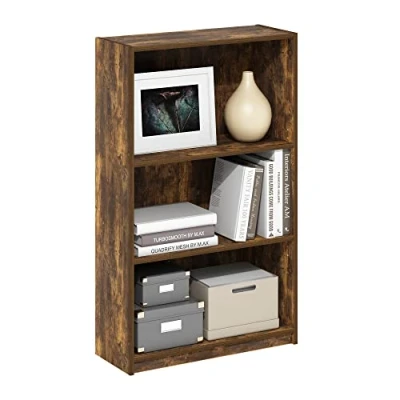 Imagen de Furinno Jaya Simply Home Librería Ajustable de 3 Niveles, Pino Ámbar