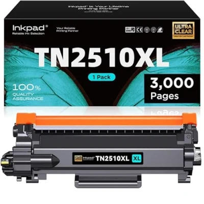 Imagen de iNKPAD 【Alta Capacidad】 TN 2510XL Tóner Compatible con Brother TN2510XL para Impresora HL L2400DW L2445DW MFC L2800DW DCP L2620DW L2660DW L2860DW (1 Negro)