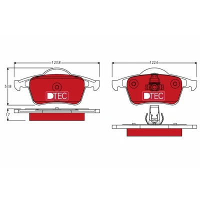 Imagen de TRW DTEC COTEC GDB1389DTE Juego de pastillas freno no preparado para indicador desgaste VOLVO: S60 I, XC70 I Cross Country, S80