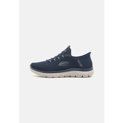 Imagen de Skechers Wide Fit Hands Free Slip ins Summits High Range, Zapatillas Hombre, Ribete de Malla Azul Marino, 49.5 EU
