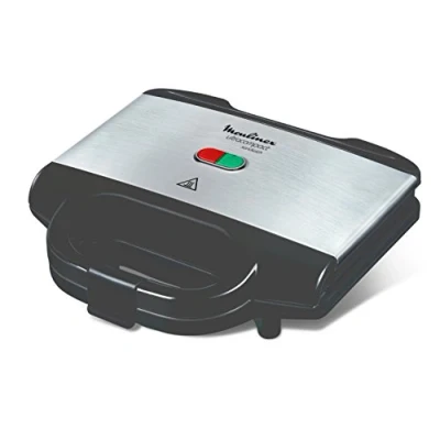 Imagen de Moulinex Ultracompact Sandwichera, 700 W, acero inoxidable, negro/plata