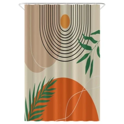 Imagen de Loti Living cortina de ducha antimoho, 120 x 200 cm, diseño texturizado, poliéster resistente al agua, incluye anillas,