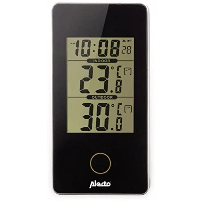 Imagen de Alecto estación meteorológica Interior y Exterior Sensor, Temperatura, higrómetro, Negro, 6.2 x 10 cm, WS de 150