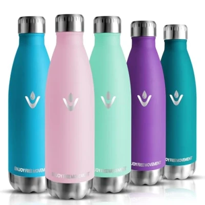 Imagen de Botella Agua Acero Inoxidable, Termica 750ml sin BPA, de Deportiva, Doble Pared al Vacío a Prueba Fugas, Cantimplora para Viaje Conserva 12 Horas Caliente, 24 frio