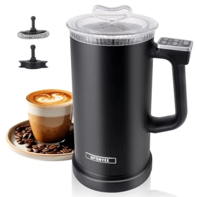 Imagen de Espumador de Leche Electrico 500W 350ml 4 en 1 Espesa/Fina/Fría/Calienta para Café Latte Capuchino Chocolate