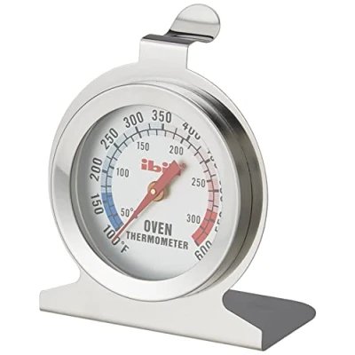 Imagen de Ibili 743400 Termómetro para horno, 7 x 6 cm, plata/blanco, 1 unidad