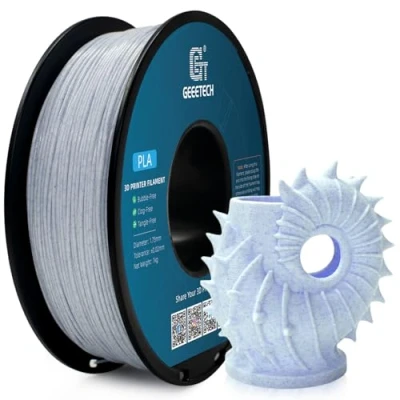Imagen de GEEETECH filamento PLA, 1,75 mm, impresora 3D, 1 kg, como mármol azul
