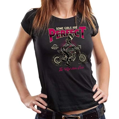 Imagen de Gasoline Bandit Camiseta de motorista para mujer: Good Vibrations, M