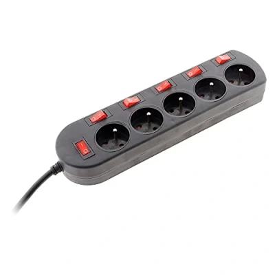 Imagen de Zenitech Interruptor de cable SONO Block 5 prises 16A 2P+T + 6 HO5VV F 3G1,5 mm² 3 m