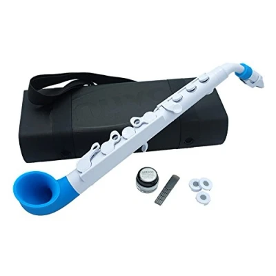 Imagen de Nuvo Instrumental JWBL jSax Saxofón blanco con guarnecido azul