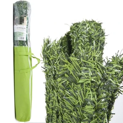 Imagen de Suinga Seto artificial bicolor hoja fina 110 varillas 1 x 3 metros, ocultación 95%, verde