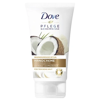 Imagen de Domestos Dove Cuidado Secretos de crema manos regenerierendes Ritual con aroma coco y almendra, 75 ml