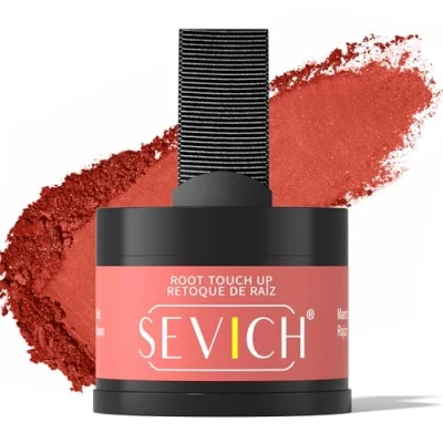 Imagen de sombra instantánea para el cabello polvo la línea del sevich, corrector de raíces grises cobertura rápida con toque puff, 4g 12 colores