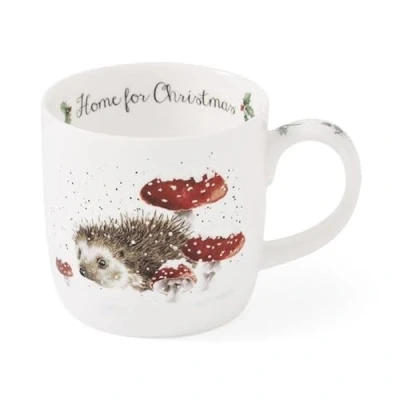 Imagen de Royal Worcester Wrendale Deigns Home for Christmas Taza (0,3 L), diseño de erizo