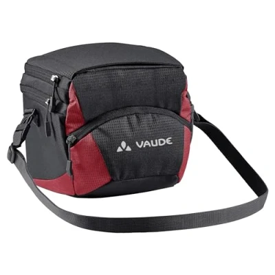 Imagen de VAUDE Ontour Box M (Klickfix Ready) Bolsillos para Manillar, Unisex Adulto, Black/Carmine, Talla única