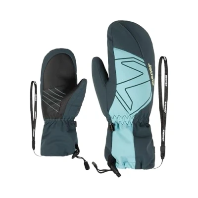 Imagen de Ziener LAVALINO Manoplas de esquí para niños (Impermeable, puño Largo, Selva Oscura, 7