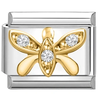 Imagen de Quiges Dije Acero Inoxidable Link 9mm compatible con pulseras del estilo de Nomination #797