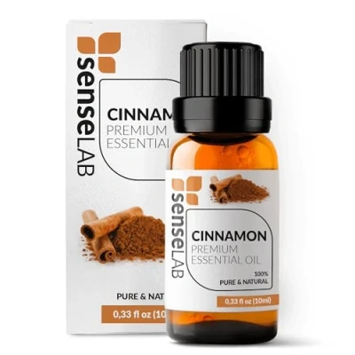 Imagen de SenseLAB Aceite Esencial de Canela Natural 100% Puro Grado Terapéutico para Difusor Aromaterapia y Humidificador Protección en Exteriores Vaporice Subir el Ánimo 10ml