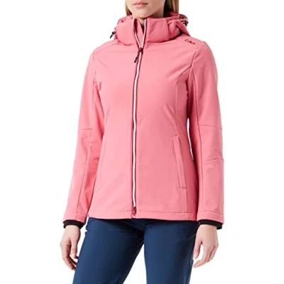Imagen de CMP Chaqueta softshell de mujer con capucha desmontable, Rosa del desierto, L