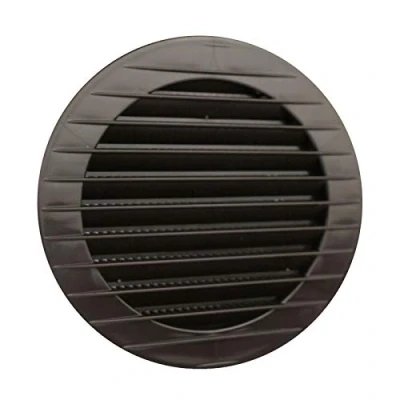 Imagen de MKK Rejilla de ventilación para Exteriores, protección contra Insectos, Color Blanco, Gris, marrón, Antracita, Rojo ladrillo Ø 110 mm marrón