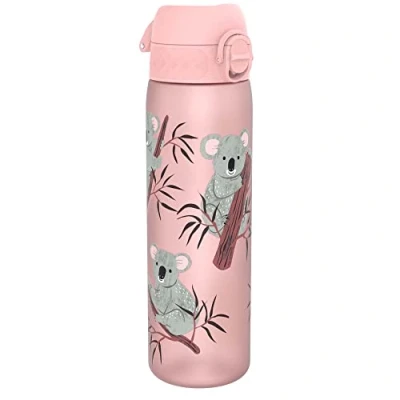 Imagen de Ion8 Botella Agua, 500ml, a Prueba de Fugas, Fácil Abrir, Cerradura Segura, Apta para Lavavajillas, Sin BPA, Asa Transporte, Limpiar, Neutro en Carbono, Diseño Koala