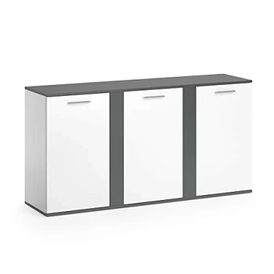Imagen de Vicco Aparador Novelli, Antracita/Blanco, 155 x 80 cm con Puertas