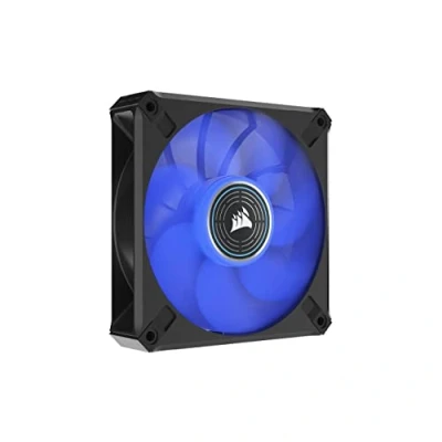 Imagen de CORSAIR ML120 LED ELITE, 120 mm Ventilador PWM (Tecnología AirGuide, Rodamiento de Levitación Magnética, Funciona a Velocidades 2.000 RPM, Ocho LED, Ruido Reducido) Paquete Simple, Azul