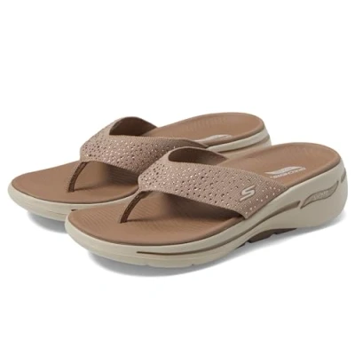 Imagen de Skechers Chanclas para mujer, gris topo, 38 EU