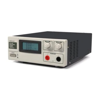 Imagen de Velleman Suministro de laboratorio, corte, ajustable, 0 60 VCC/0 15 A, limitación corriente, protección contra cortocircuitos, pantalla LCD, gris