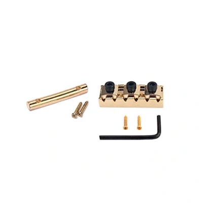 Imagen de Alnicov Piezas de guitarra Tuerca bloqueo y barras tensión cuerda Retenedores 42 mm para puente trémolo Floyd Rose (dorado)