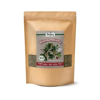 Imagen de Biojoy Hojas y flores de Espino Orgánico (250 g), secas cortadas, para Té e Infusión (Crataegus monogyna)