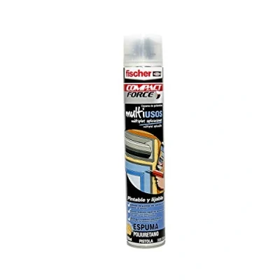 Imagen de fischer Espuma poliuretano para pistola, sellado y aislamiento de paredes, Bote 750 ml Amarillo