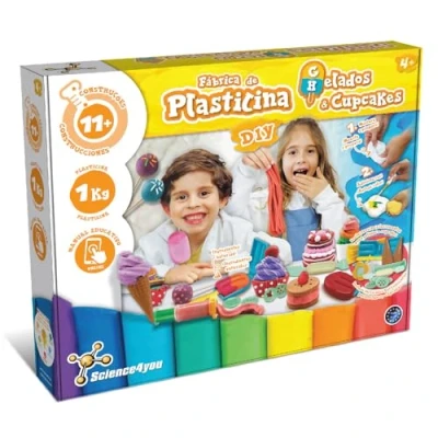 Imagen de Science4you Plastilina para Niños Crea tus propios Helados y Magdalenas de Plastilina, Kit Manualidades Regalo Educativo 4 5 6 7+ Años