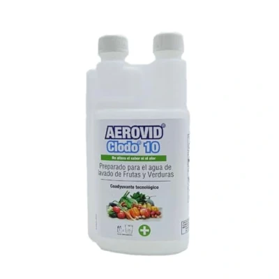 Imagen de Aerovid Clodo 10: preparado para el agua de lavado frutas y verduras. Botella 500 ml.