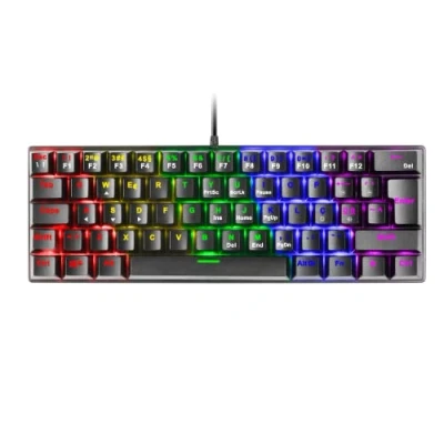 Imagen de Mars Gaming MK60 Negro, Teclado Mecánico FRGB, Antighosting, Switch Azul, Idioma Portugués