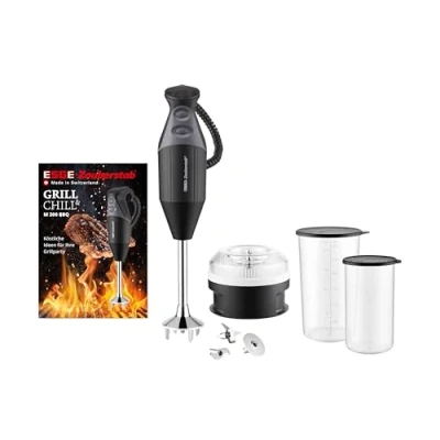 Imagen de ESGE 98215 Zauberstab M 200 Batidora de mano para barbacoa, hasta 17.000 rpm, W, con accesorio picar, color negro