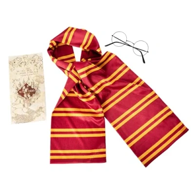 Imagen de Rubies Set Accesorios Harry Potter para niños y niñas, Bufanda Gryffindor, Gafas mapa Merodeador, Oficial Cumpleaños, Regalos, Halloween, Carnaval Navidad