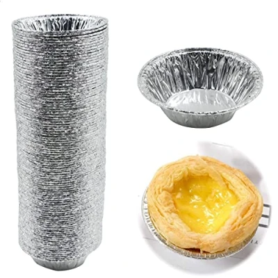 Imagen de Molde de Tarta Huevo Tazas Papel Aluminio Para DIY Hornear Bricolaje Herramienta Cupcakes, Magdalenas, Muffins, Galleta, Tartas, Pudín, Pastel, Panqueques, 100 PCS