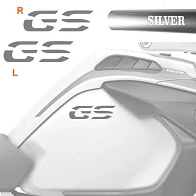 Imagen de 2 pegatinas compatibles con laterales de depósito Motorrad R 1200 1250 GS Adventure LC (plateado)