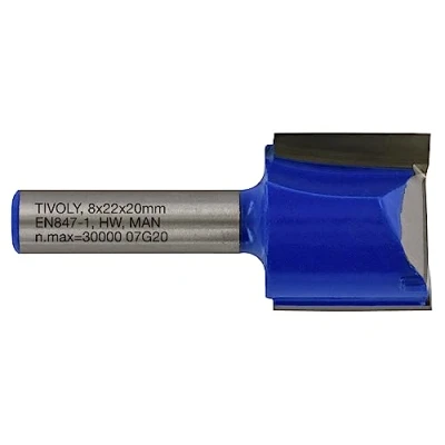 Imagen de Tivoly XT60642067844 Fresas para desbrozadora recta, 2 cortadores de diamante, 22 mm diámetro, color azul