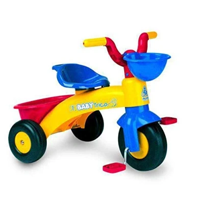 Imagen de INJUSA Triciclo Infantil Baby Trico MAX, para Niños de 1 a 3 Años, Multicolor, con Pedales, Cesta Delantera y Trasera Portaobjetos
