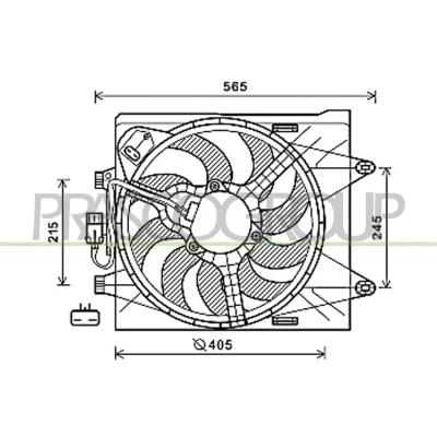 Imagen de PRASCO FT124F004 Ventilador de Radiador 405mm