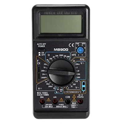 Imagen de M890G multímetro digital DMM AC DC Volt Amp Ohm Medidor de temperatura Frecuencia capacitancia HFE probador multimetros