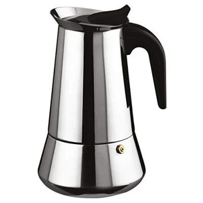 Imagen de Ilsa 6209 Cafetera Expresso INOX Bonkaffe para 9 Tazas, Acero Inoxidable, Plateado