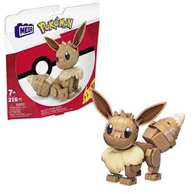 Imagen de Mega Construx Pokémon Construye y Muestra Eeve Figura de +200 Bloques construcción Juguete para niños +6 años (Mattel HDL84)